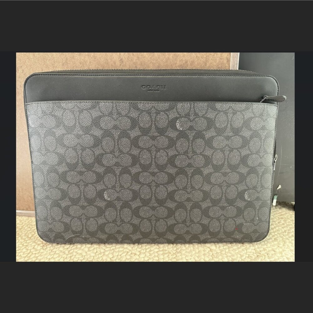 NEW Coach Laptop Case In Signature Canvas